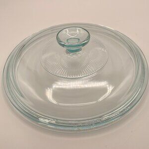 PYREX G 1 C Round Sunburst Casserole Lid (only) Clear Glass 8.5” VINTAGE